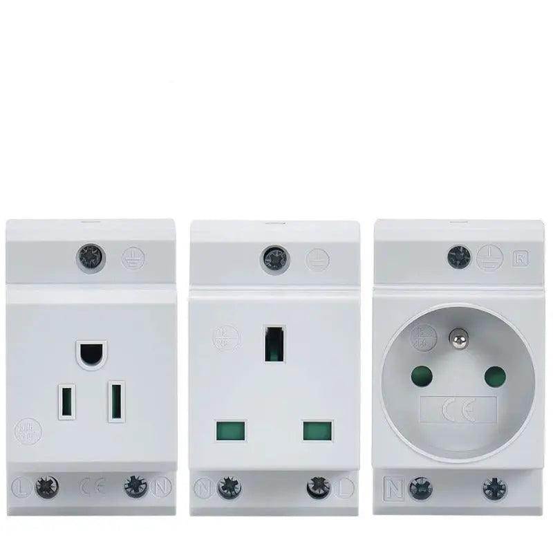 TAIXI- DIN Rail Socket 250V 16A Industrial Socket UK US FR EU AU IT optional Online Hot Sale
