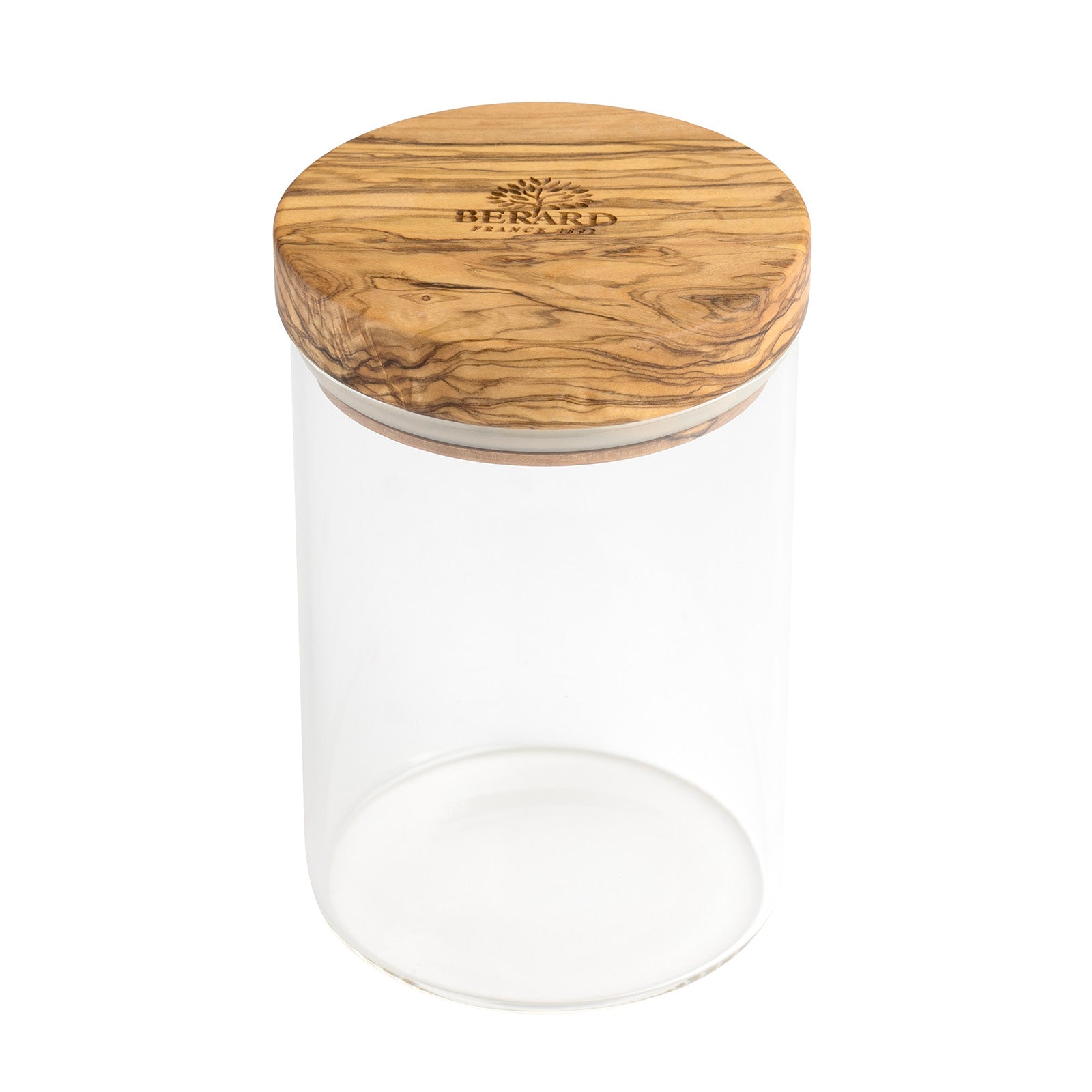 Berard Glass Storage Jar With Olive Wood Lid, 20-ounce Discount