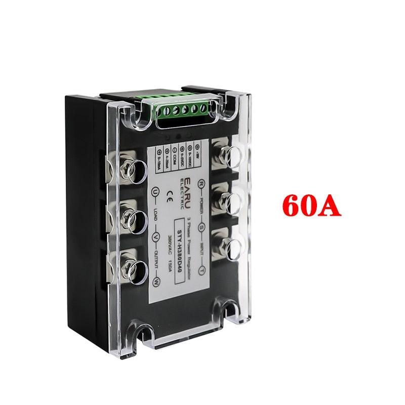 Three Phase AC Voltage Regulating Module Power Regulator Thyristor 380V Solid State Relay Dimming 25A-400A Potentiometer Control Fashion