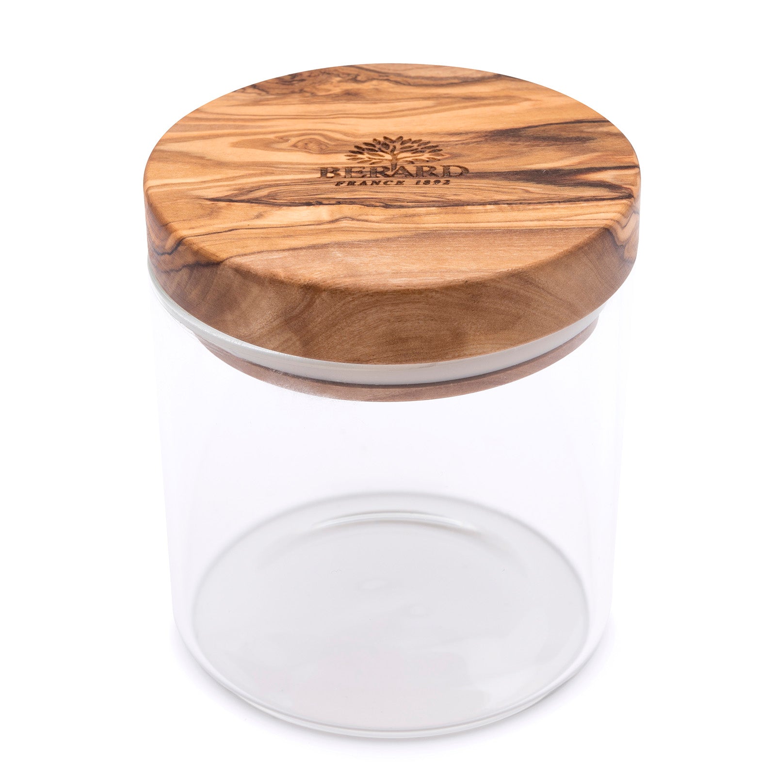 Berard Glass Storage Jar With Olive Wood Lid, 13.5-ounce Online Sale