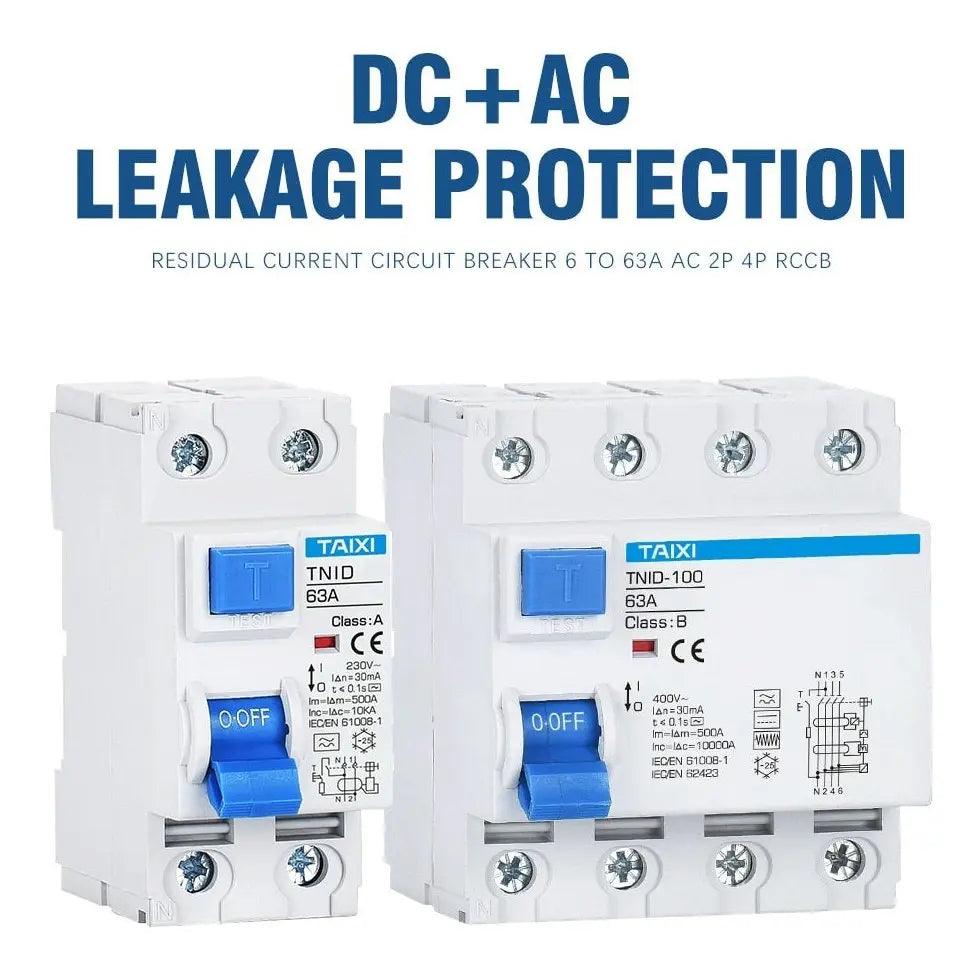 TAIXI- Charging Pile Type B/A/AC  2P 4P RCCB Leakage Protector on Sale