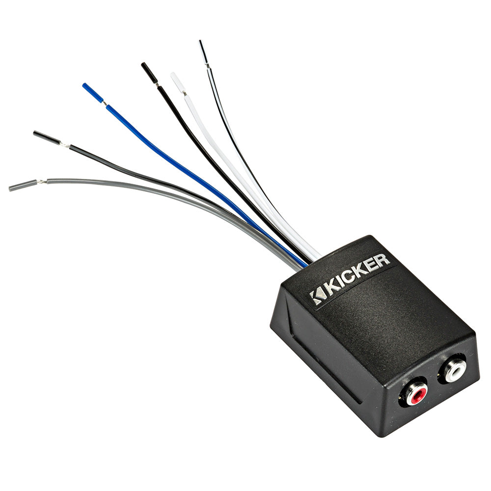 KICKER K-Series Interconnect – Speaker to RCA w/Line-Out Converter  12V Turn-On Lead [46KISLOC2] Supply