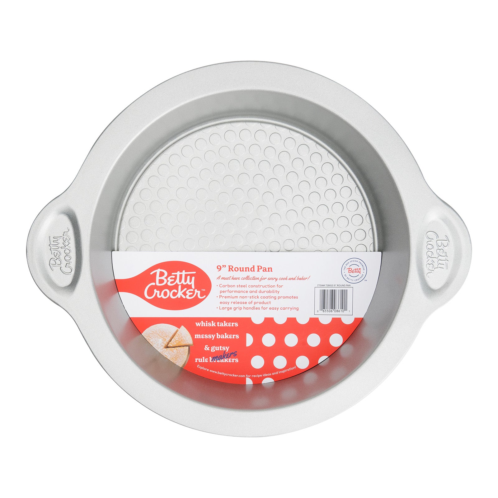 Betty Crocker Carbon Steel 12.5 x 10.5 x 2 Inch Round Cake Pan Online now