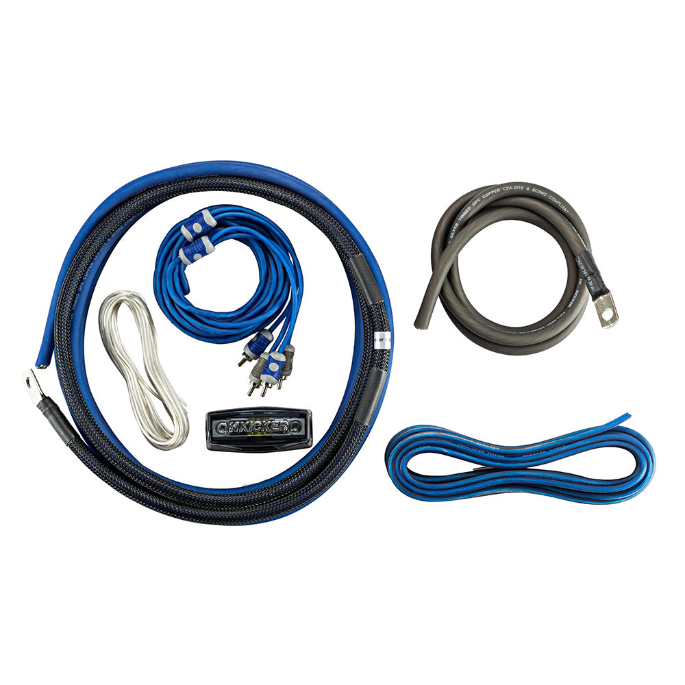 KICKER K-Series 4AWG Amp Kit w/2-Channel Interconnects [46CK4] Sale