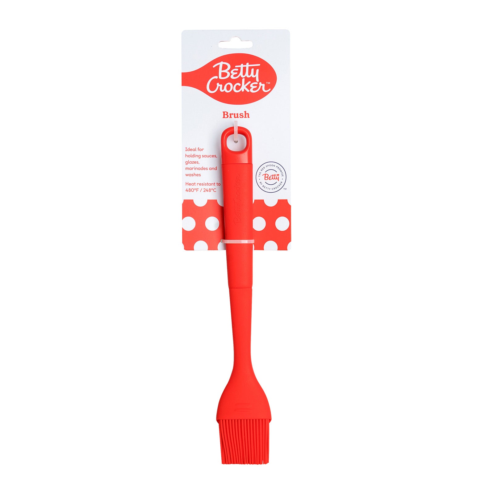 Betty Crocker Silicone 11 Inch Brush, Red Hot on Sale