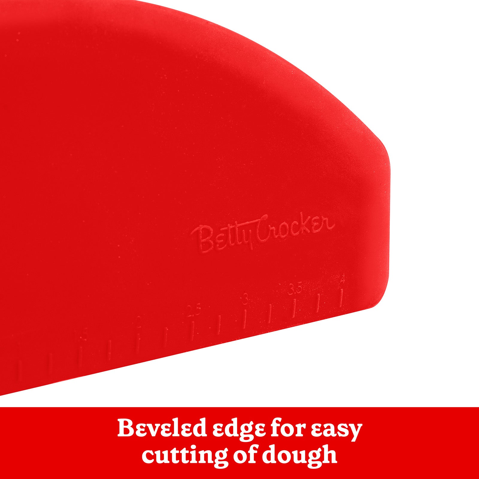 Betty Crocker Silicone Dough Scrapper, Red Fashion