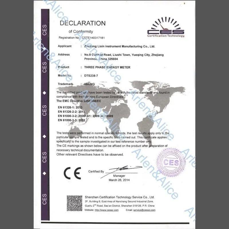 TOMZN- 10(100)A 3*230V/400V 50HZ  Three Phase Din rail KWH Meter Hot on Sale