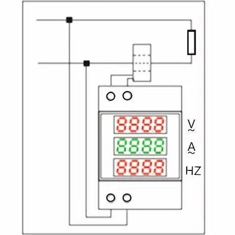 TOMZN- 3IN1 Din rail LED Voltage Current Frequency Meter/ with extra CT Sale