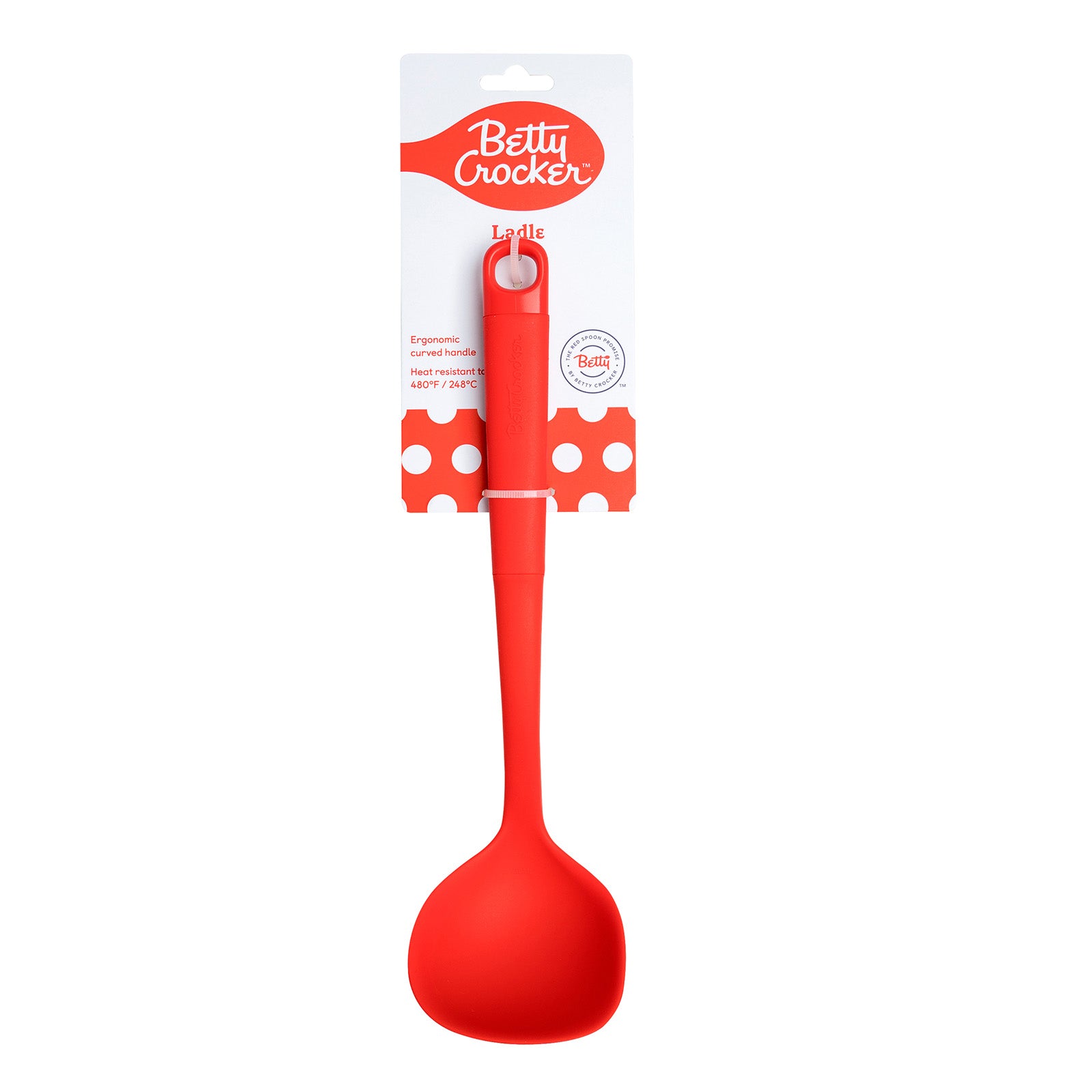 Betty Crocker Silicone 13 Inch Ladle, Red Sale