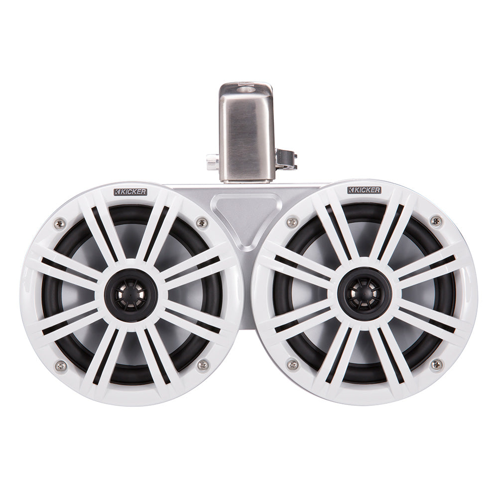 KICKER KMTC65 6.5″ LED Coaxial Dual Tower System – White w/White Grille [45KMTDC65W] Supply