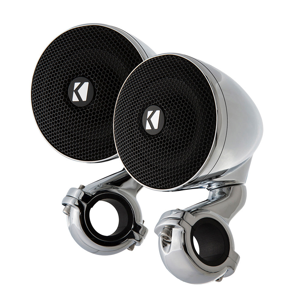 KICKER PSM 3″ Weather-Proof Mini Enclosed Speaker Pair – 4-Ohm, Chrome [47PSM34] Hot on Sale