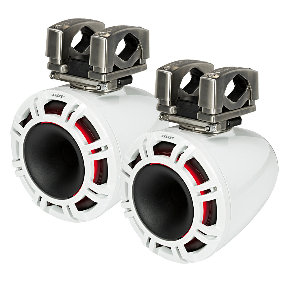 KICKER KMTC9 9″ Horn Loaded Tower System – 4-Ohm, White [44KMTC94W] Online