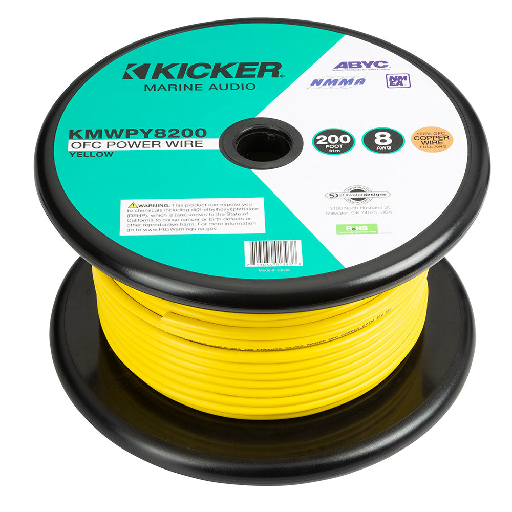 KICKER KMWPY8200 200′ 8AWG Power Wire – Yellowu200b [47KMWPY8200] Online Hot Sale