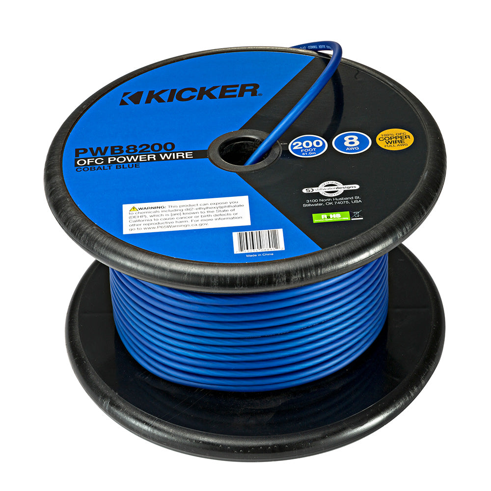 KICKER PWB8200 200′ 8AWG Power Wire – Blue [46PWB8200] Fashion