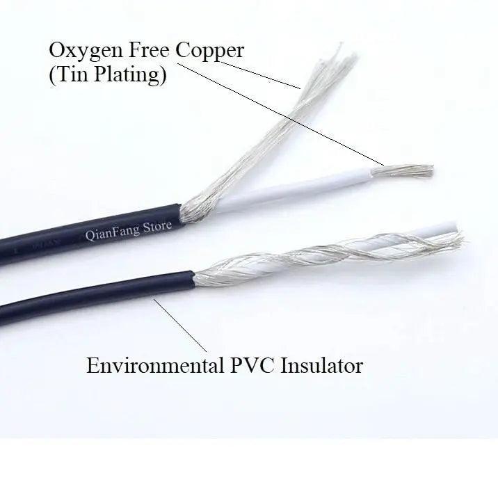 UL1185- 2/5/10M Shielded Wire Signal Cable| 28-14 AWG, Black/Grey Optional Supply