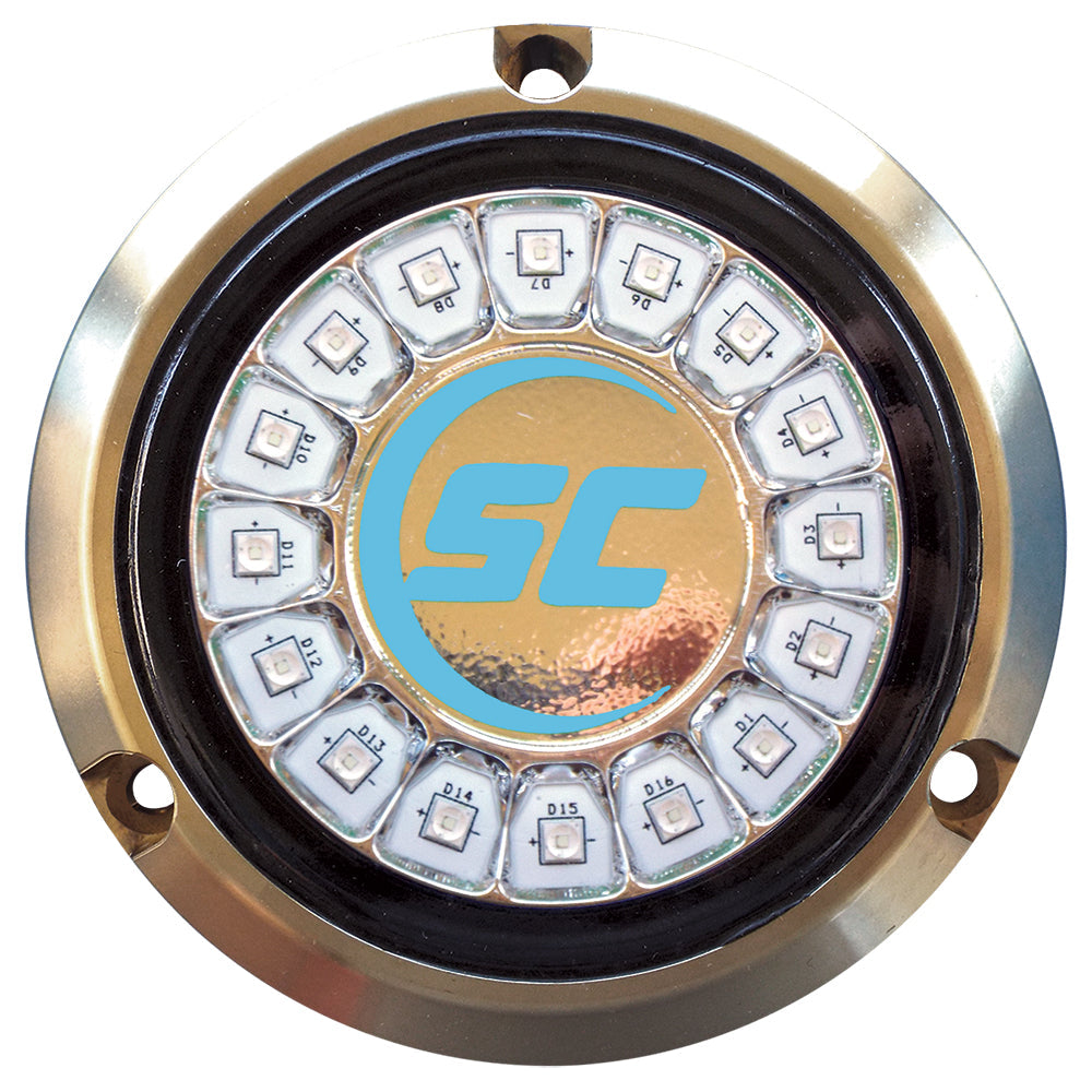 Shadow-Caster Bimini Blue Single Color Underwater Light – 16 LEDs – Bronze [SCR-16-BB-BZ-10] on Sale