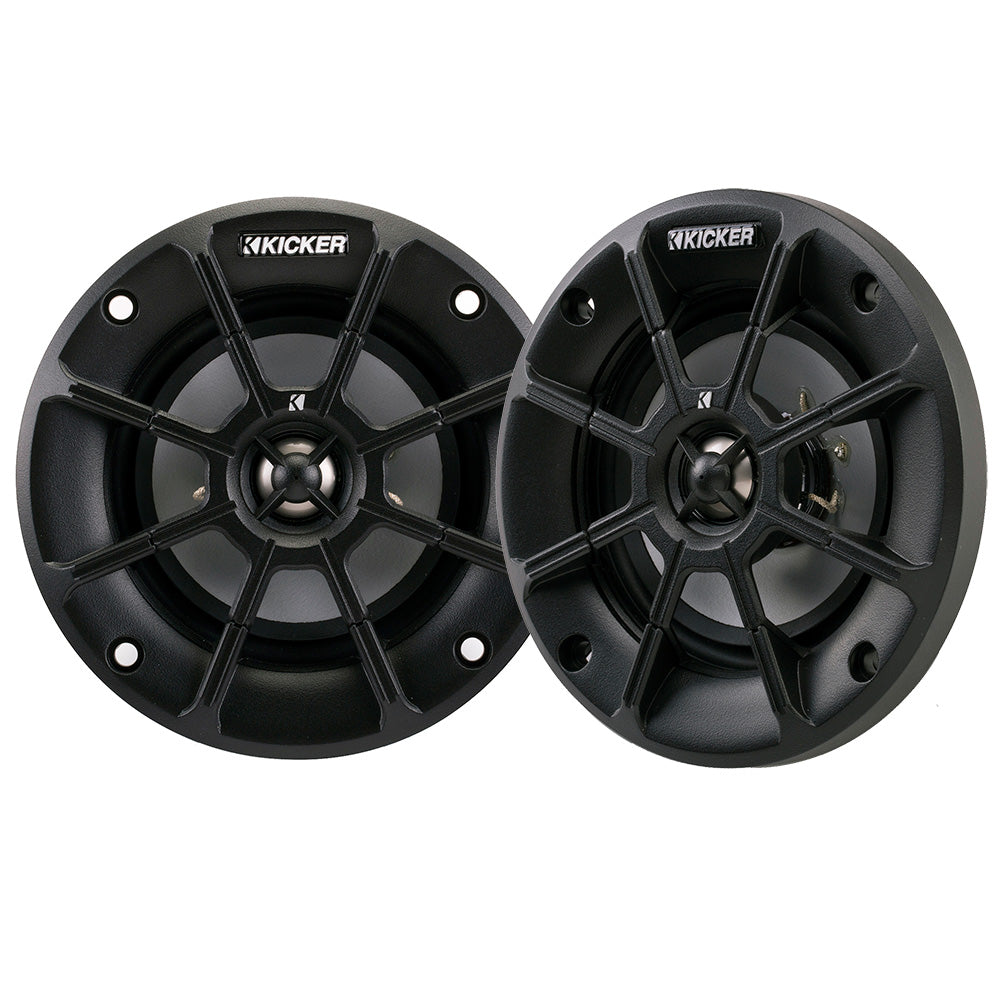 KICKER PS4 4″ Powersports Weather-Proof Coaxial Speakers – 2-Ohm, Black [40PS42] Supply