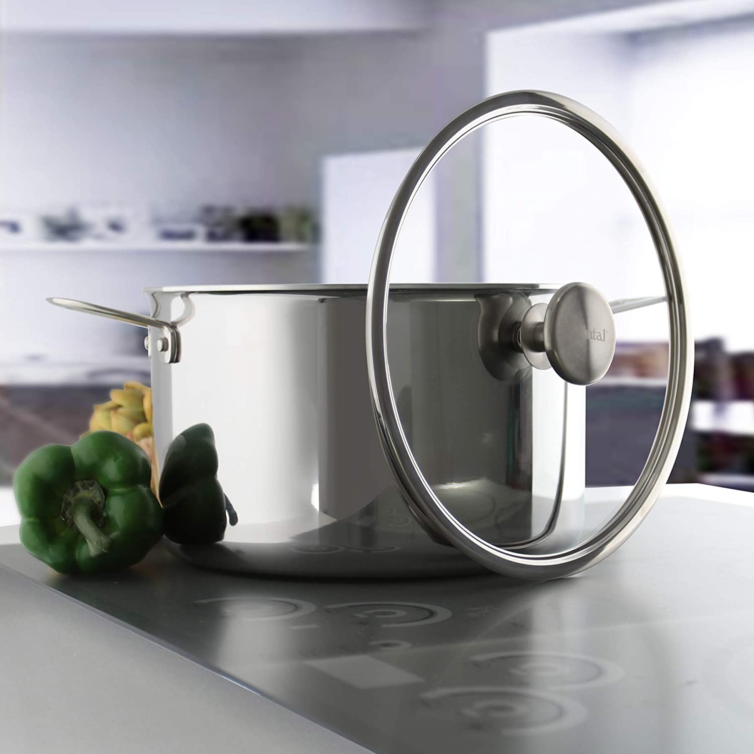 Chantal 3.Clad 7 qt. Stock Pot w/ Pasta-Steamer Insert & Glass Lid Discount
