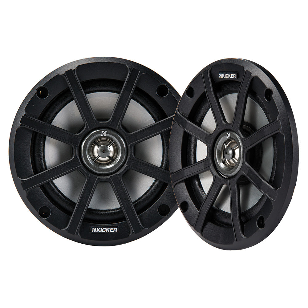 KICKER PSC65 6.5″ Powersports Weather-Proof Coaxial Speakers – 2-Ohm, Black [51PSC652] Fashion