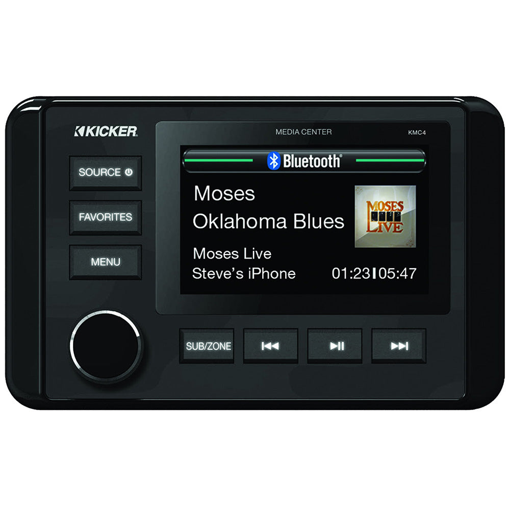 KICKER KMC4 Weather-Resistant Gauge-Style Media Center w/Bluetooth [46KMC4] Online Hot Sale
