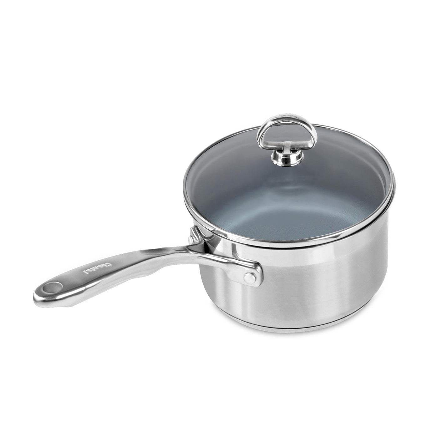 Chantal Induction 21 Steel 2 qt. Saucepan w/ Ceramic Coating and Glass Lid Sale