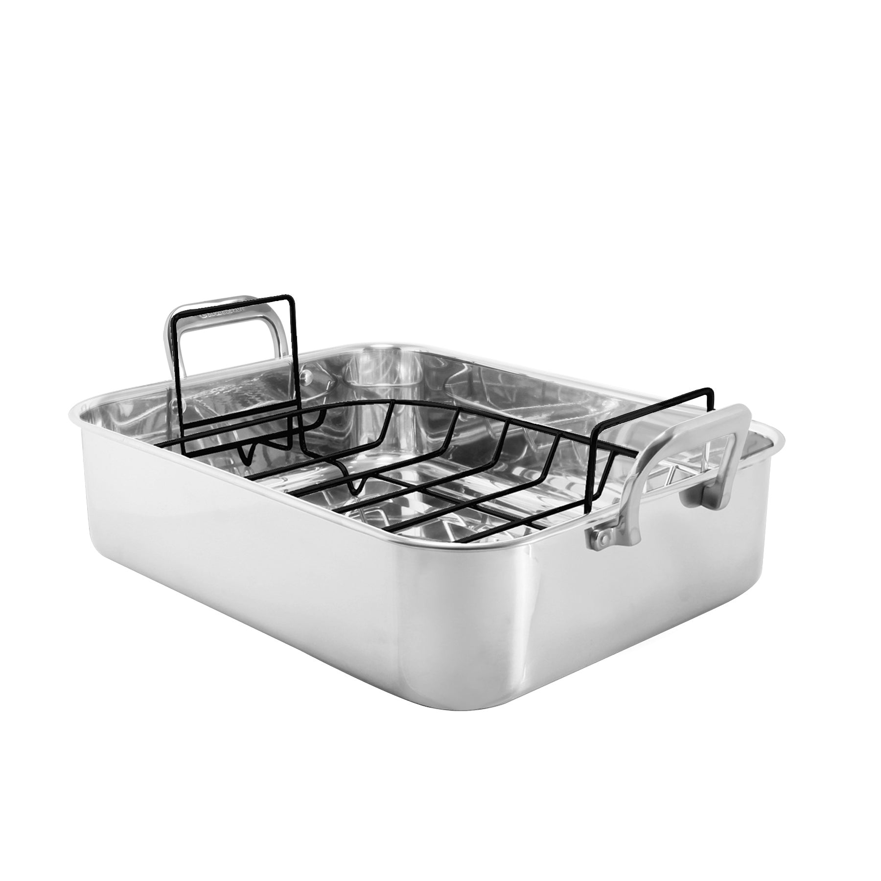 Chantal Stainless Steel Roaster with Nonstick Roasting Rack, 15.5″ x 12″ x 4″ Discount