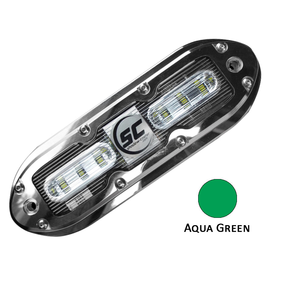 Shadow-Caster SCM-6 LED Underwater Light w/20′ Cable – 316 SS Housing – Aqua Green [SCM-6-AG-20] Hot on Sale