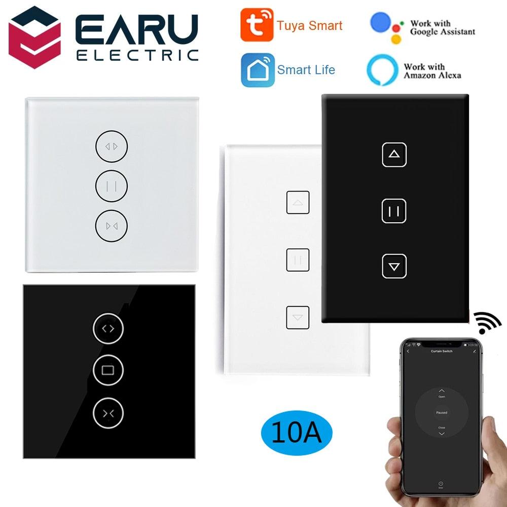 WiFi Smart Timer Glass Wall Touch Curtain Switch Controller Roller Shutter Electric Motor TUYA Smart Life App Google Home Alexa Hot on Sale