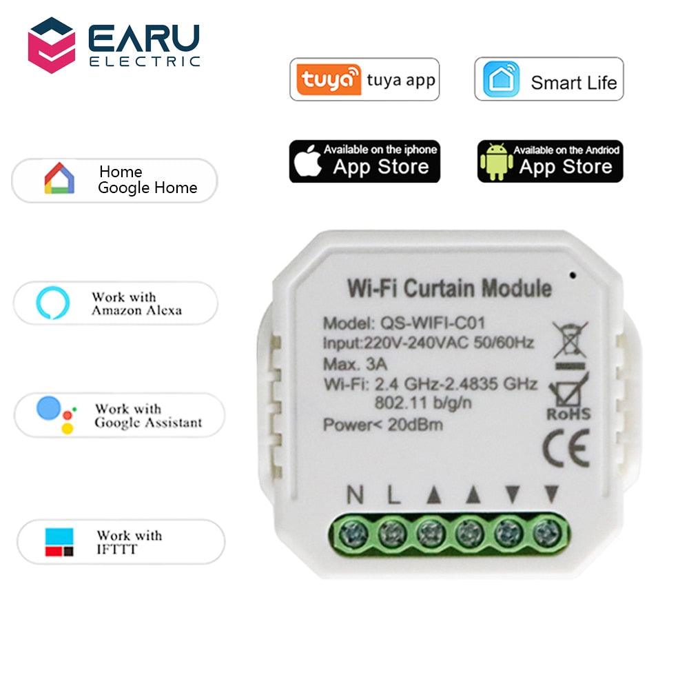 WiFi Smart Curtain Switch Module Roller Blinds Shutter Motor by Smart Life Tuya APP Remote Control Work with Alexa Google Home Hot on Sale