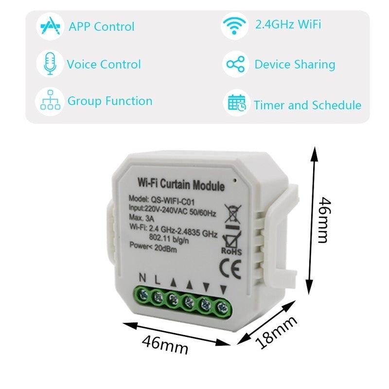 WiFi Smart Curtain Switch Module Roller Blinds Shutter Motor by Smart Life Tuya APP Remote Control Work with Alexa Google Home Hot on Sale