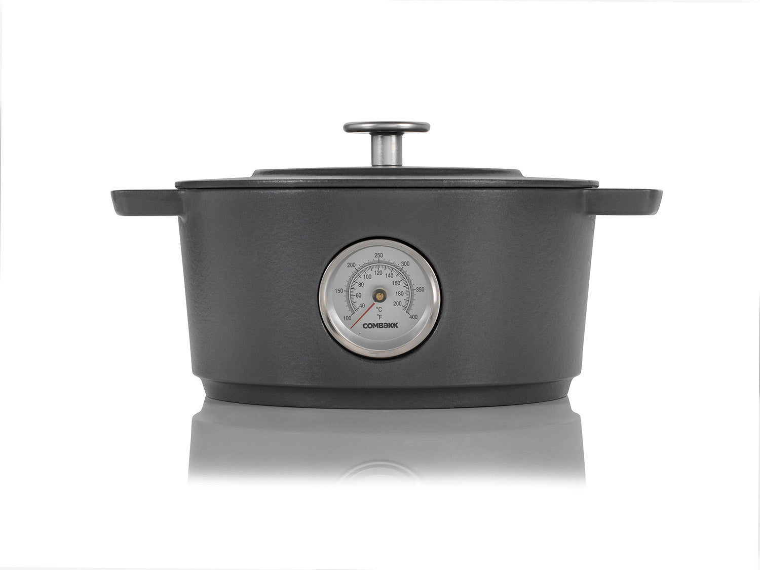 Combekk Railway Cast Iron 4.25 Quart Dutch Oven w/Thermometer, 9.5″ Fashion