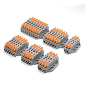 Wire Connectors 2-12 pin screw fixing push-in Quick Docking Cable Universal compact Electrical Wiring Terminal Block Connector Online