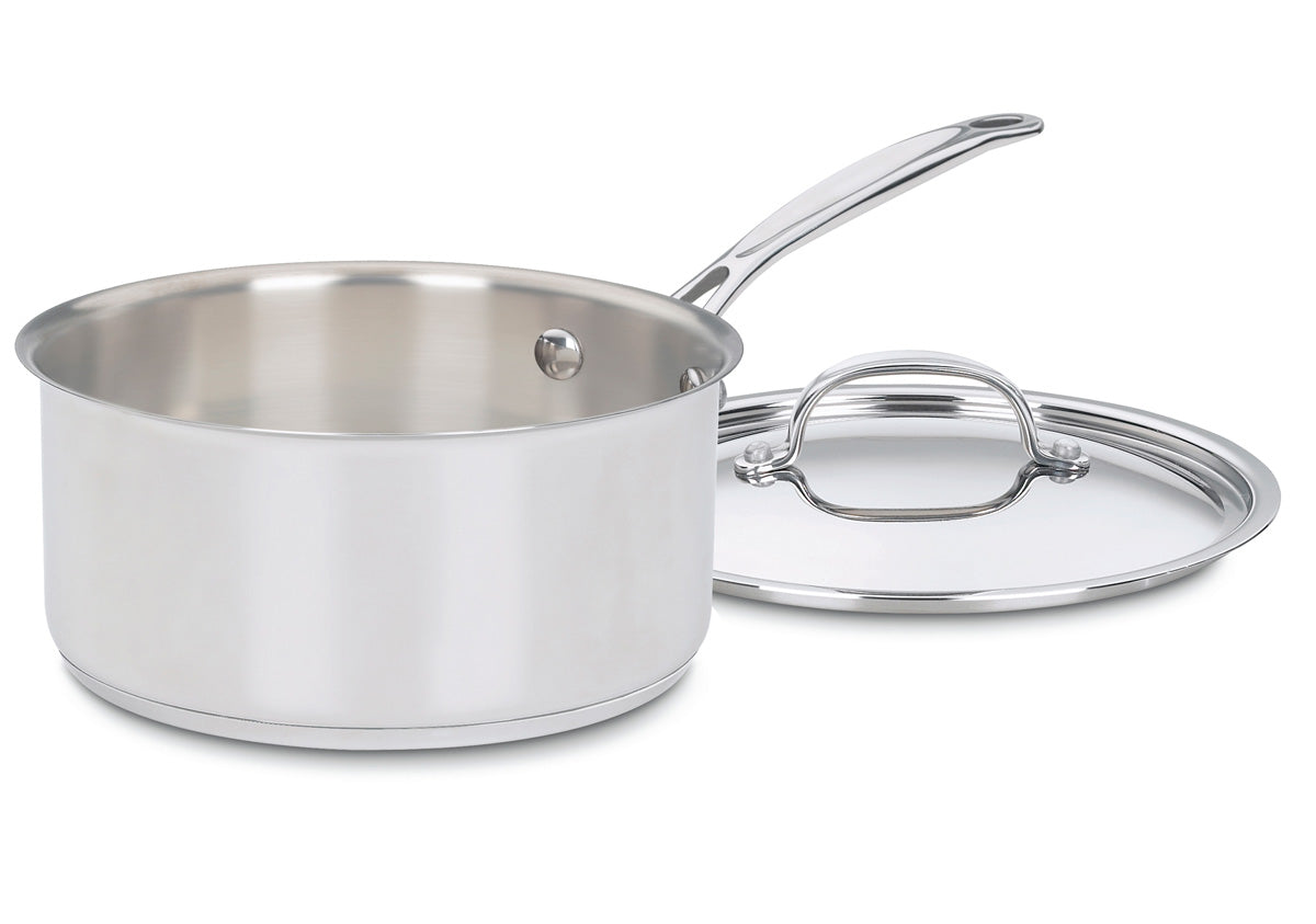 Cuisinart Chef’s Classic Stainless 3 Quart Saucepan, Stainless Steel Online Sale