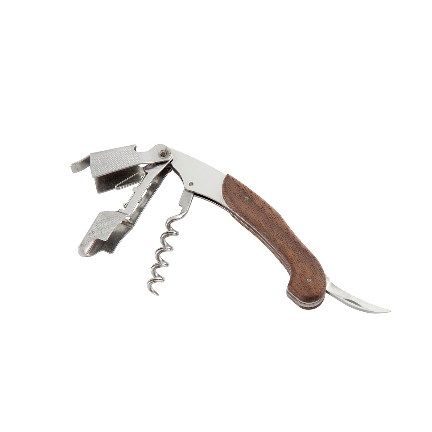 Crafthouse by Fortessa 4.75″ Walnut and Stainless Steel Multi Step Bottle Opener Supply