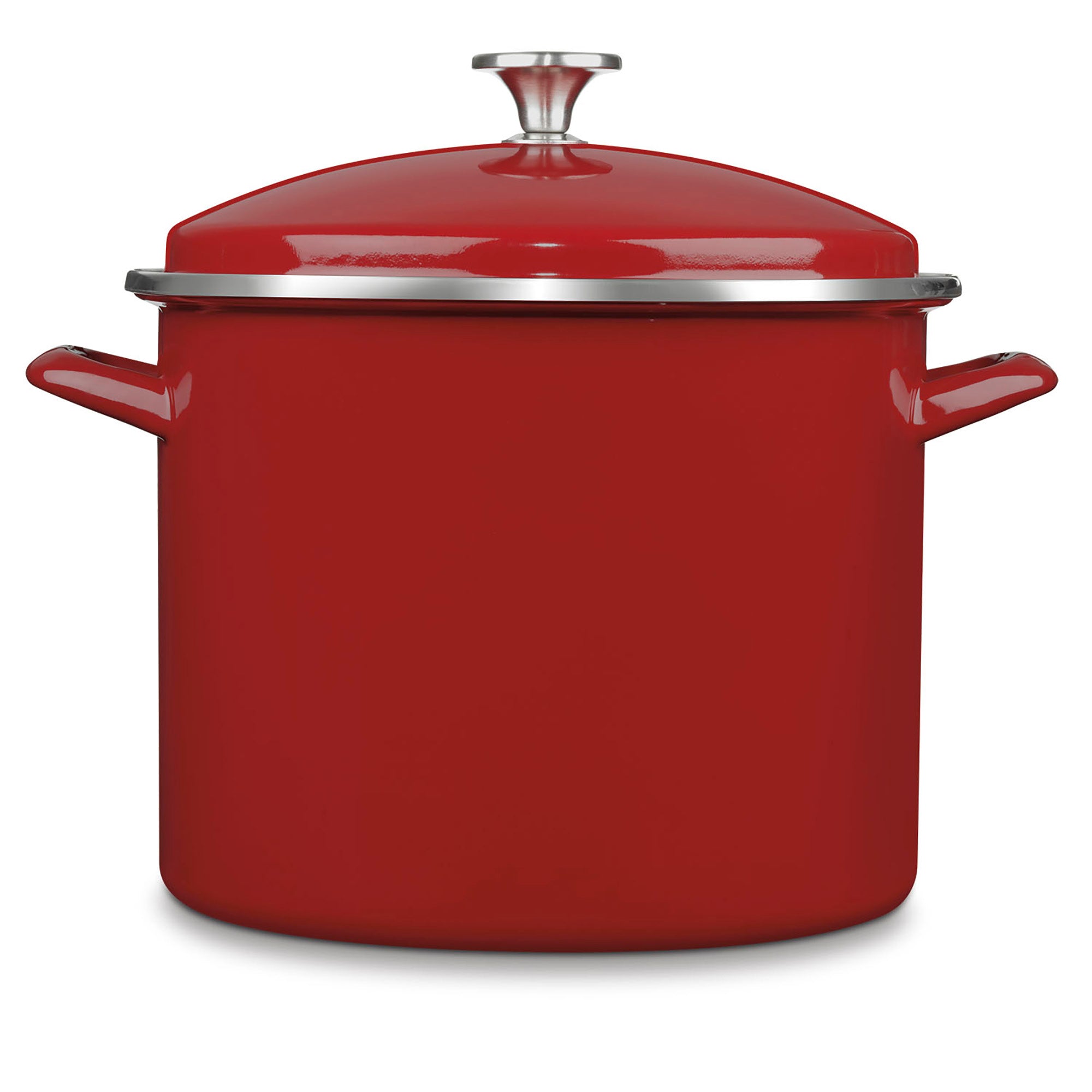 Cuisinart Enamel On Steel 12 Qt. Stockpot w/Cover, Red Supply