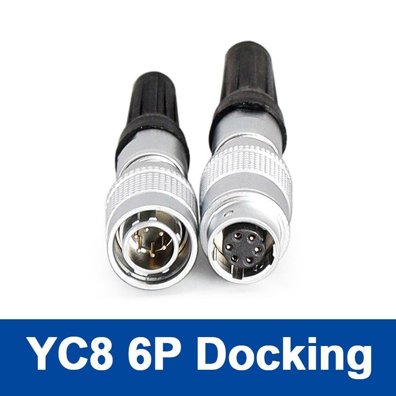 YC8 mini circular connector docking sensor connector push pull self lock 8mm Fashion