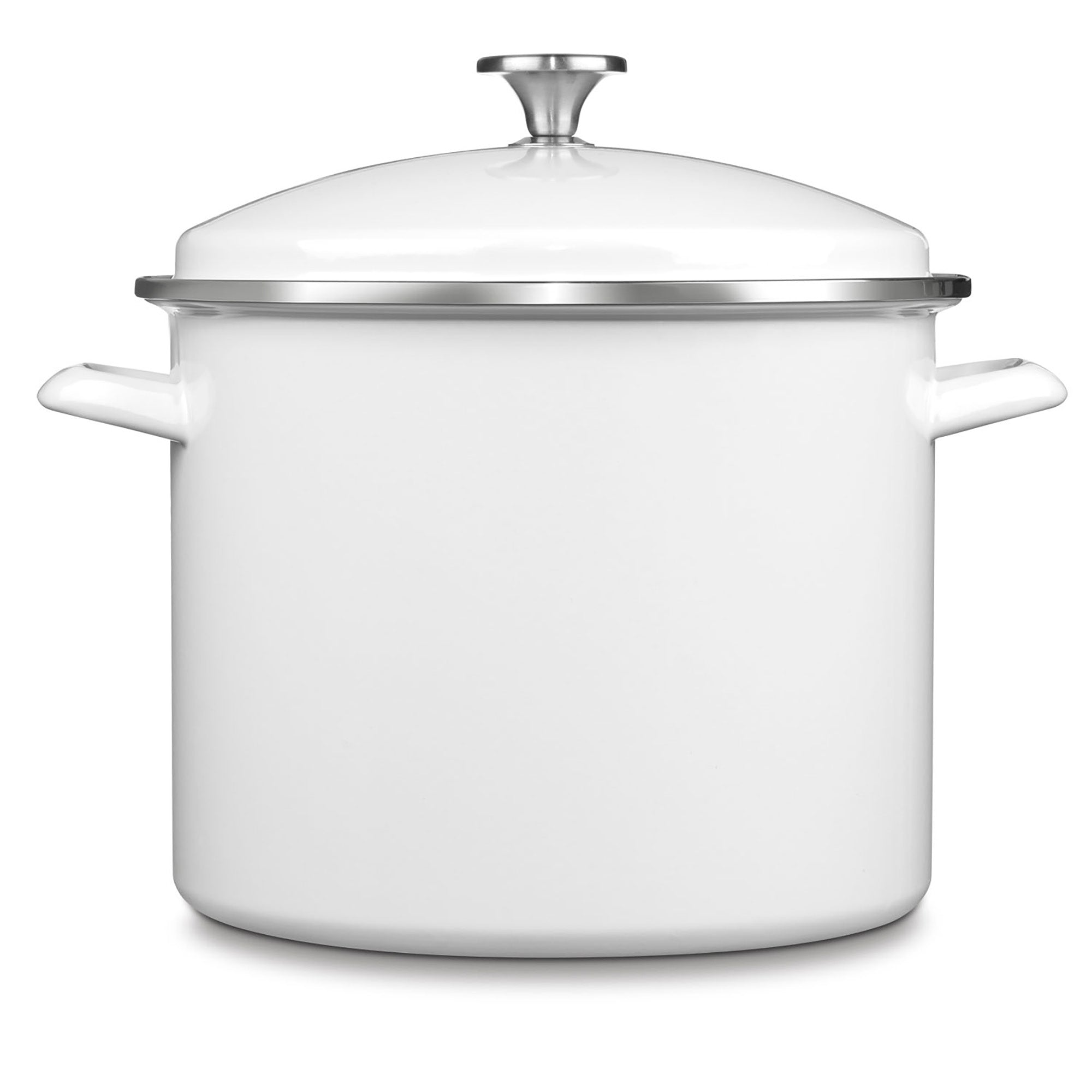 Cuisinart Enamel On Steel 12 Qt. Stockpot w/Cover, White Online Hot Sale