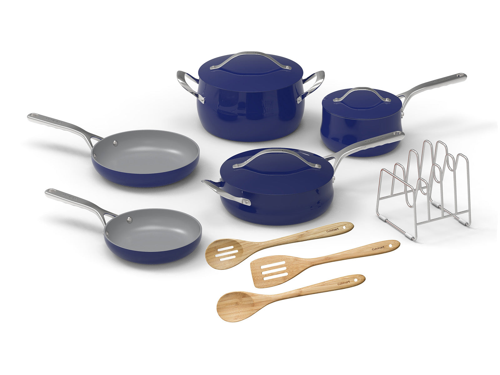 Cuisinart Culinary Collection 12 Piece Cookware Set Set with Grey Interior Supply