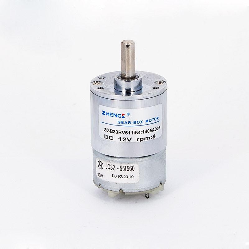 ZHENGKE ZGB33RV 33mm 12V DC Gear motor 8RPM Powerful High Torque Gear Box Online now