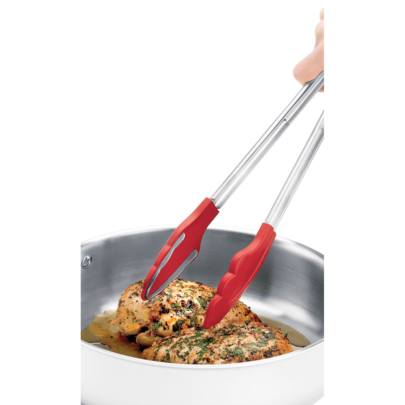 Cuisipro 12 Inch Tongs With Teeth, Red Online Hot Sale