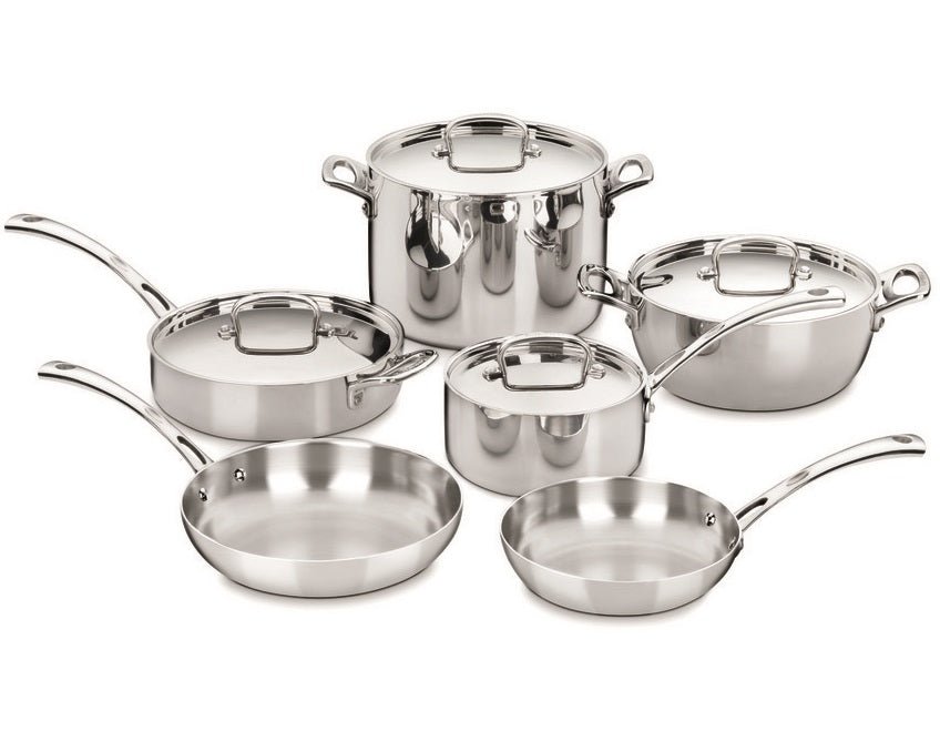 Cuisinart French Classic 10 Piece Cookware Set, Stainless Steel Sale