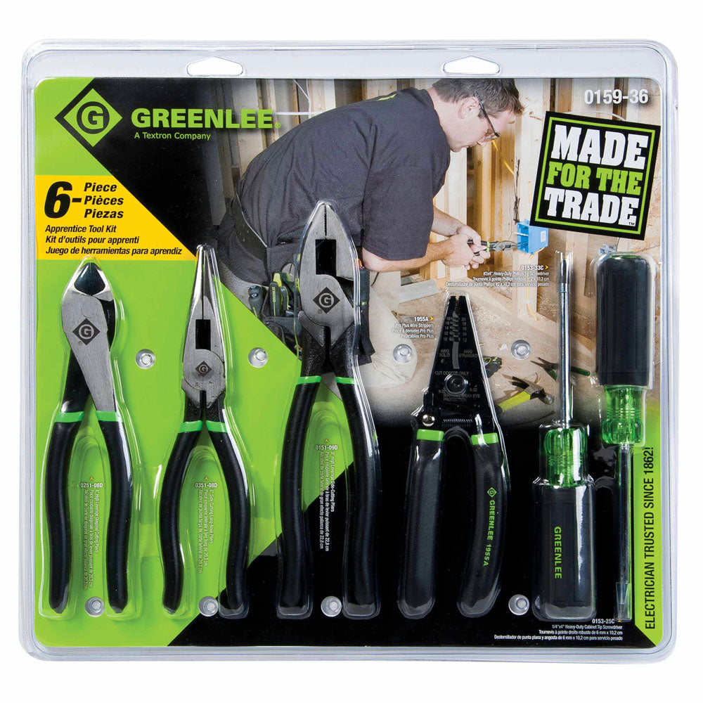 Greenlee 0159-36 6 Piece Apprentice Tool Set Hot on Sale