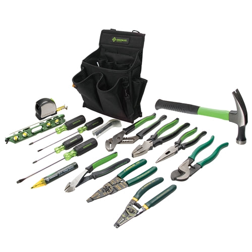 Greenlee 0159-12 Journeyman’s Tool Kit, 17 pc Supply