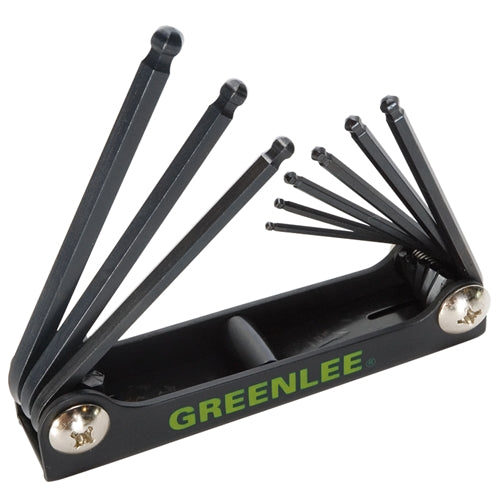 Greenlee 0254-12 9-Piece Folding Ball-End Hex-Key Set Online Hot Sale