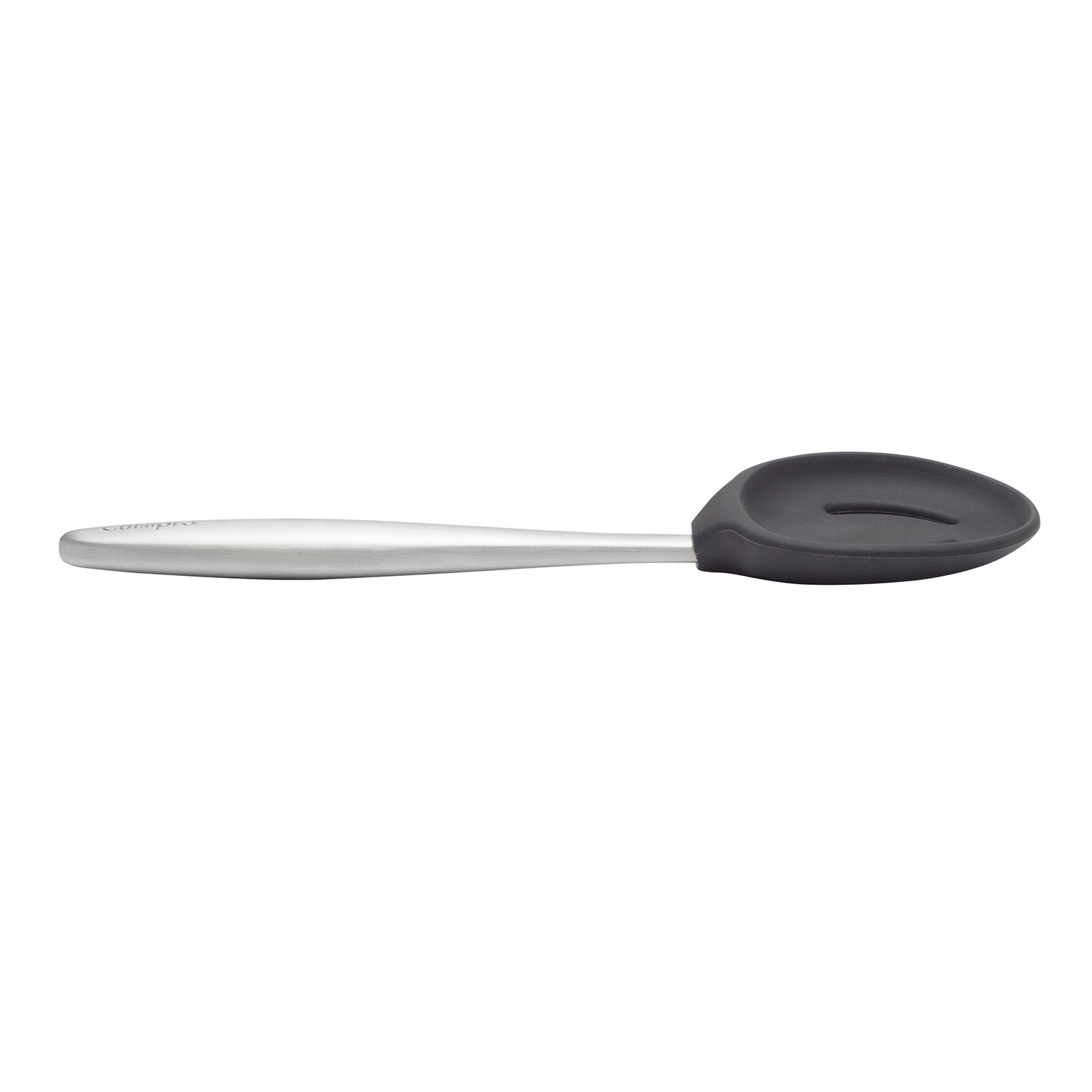 Cuisipro 8-Inch Silicone Piccolo Slotted Spoon, Black Supply