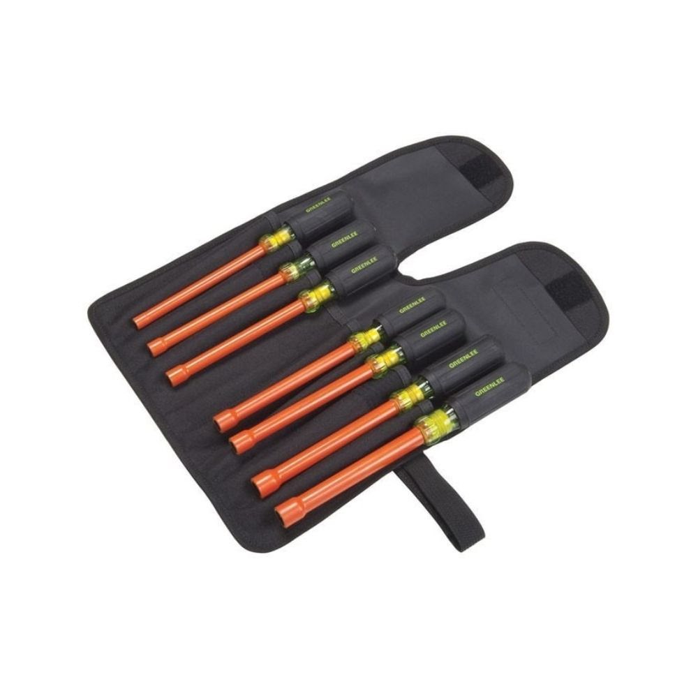 Greenlee 0253-03NH-INS Insulated Nut-Holding Nut Drivers, 7 Piece Kit Sale