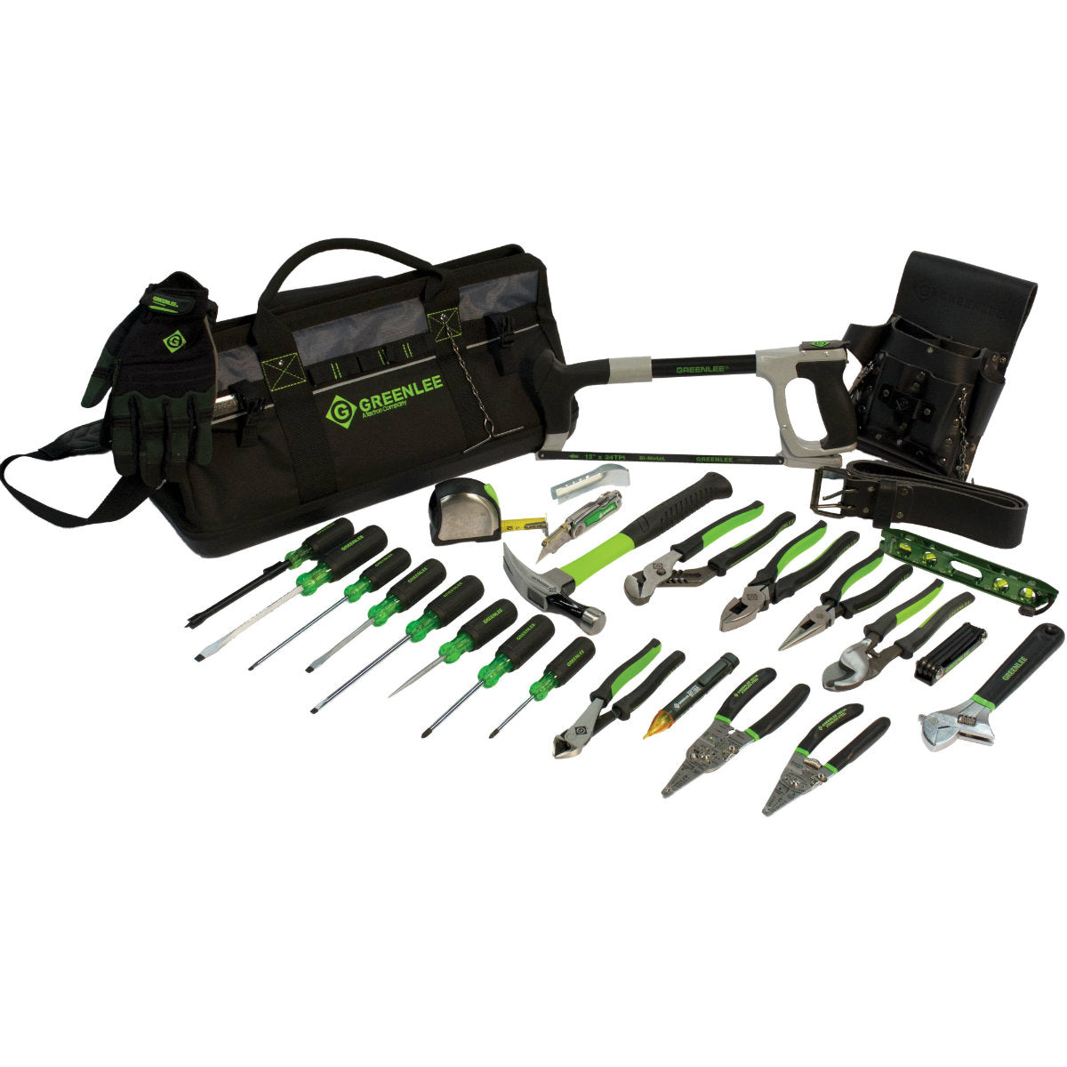 Greenlee 0159-28MULTI 28 Piece 20″ Multi-Pocket Heavy-Duty Tool Bag Kit Supply