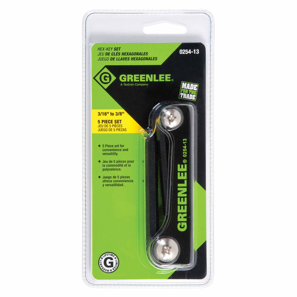 Greenlee 0254-13 5 Piece Folding Hex-Key Wrench Set Online