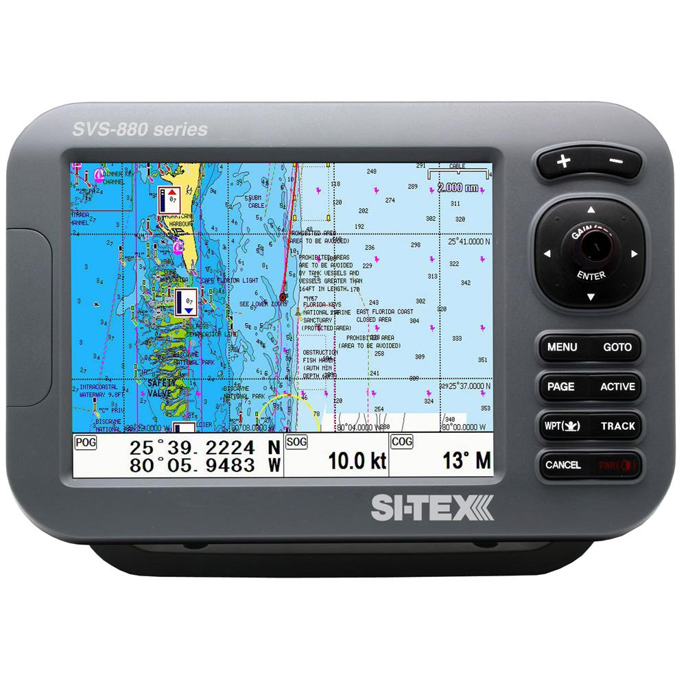 SI-TEX GPS Chart-Dual Frequency 600W Sonar System – 8 Color LCD w/Internal  External GPS Antenna  C-MAP 4D Card [SVS-880CFE+] Online