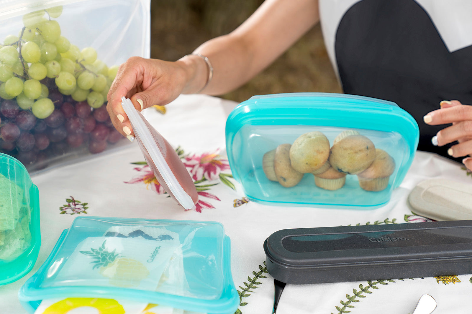 Cuisipro Pack-It Silicone Reusable Stand Up Storage Bag, 1000ml/34 oz Sale
